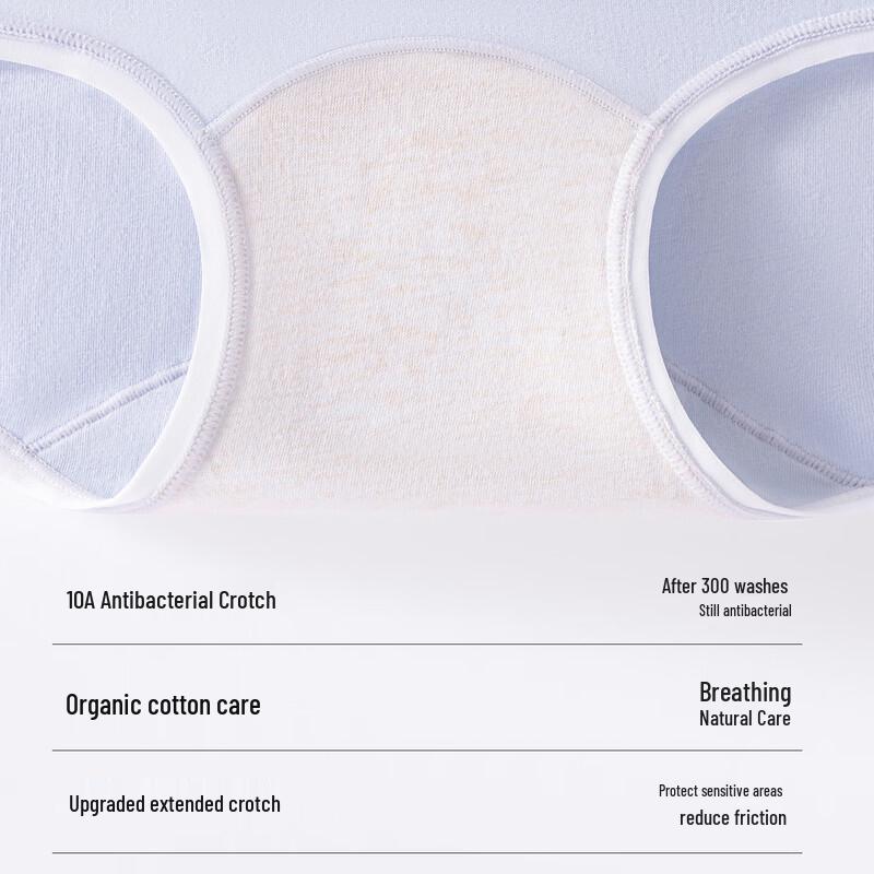 Miiow Women's Organic Cotton Antibacterial Seamless Sport Briefs