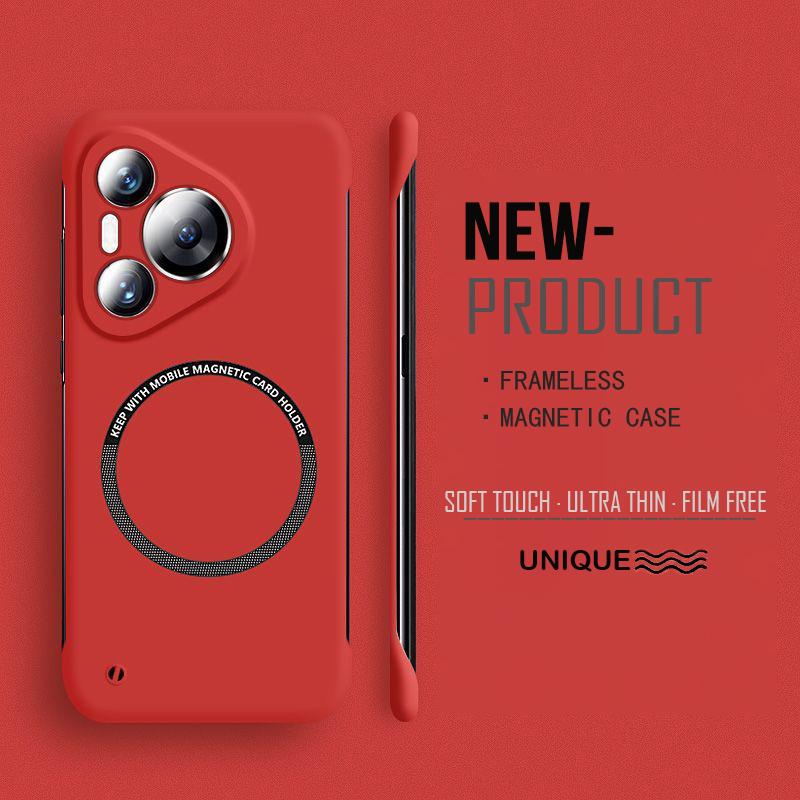 

Ультратонкий жесткий магнитный чехол для телефона из поликарбоната без рамки для Magsafe Huawei P70 Pro Puro 70 P70Pro матовый цветной сплошной чехол Puro 70 (P70) красный