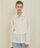 Nonlocal Grace Bustier Blouse Set - White