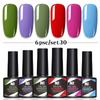 6-Color Nail Polish Glue Set, Popular Color Nail Glue, Phototherapy Nail Polish Glue Can Be Matched Arbitrarily.