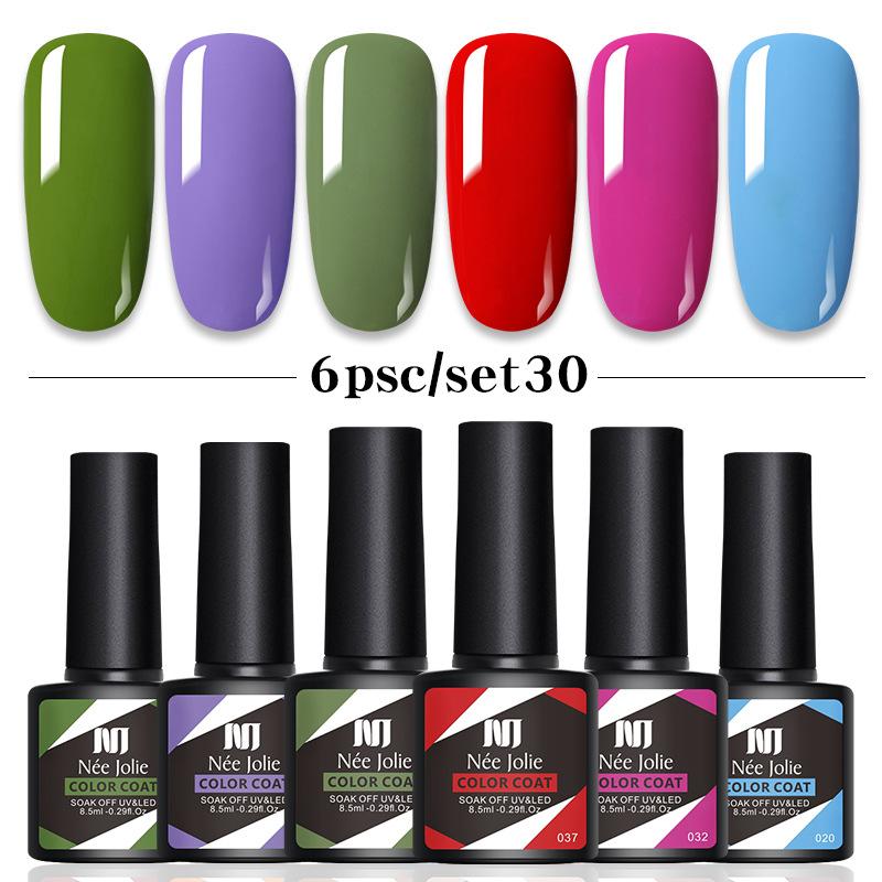 6-Color Nail Polish Glue Set, Popular Color Nail Glue, Phototherapy Nail Polish Glue Can Be Matched Arbitrarily.