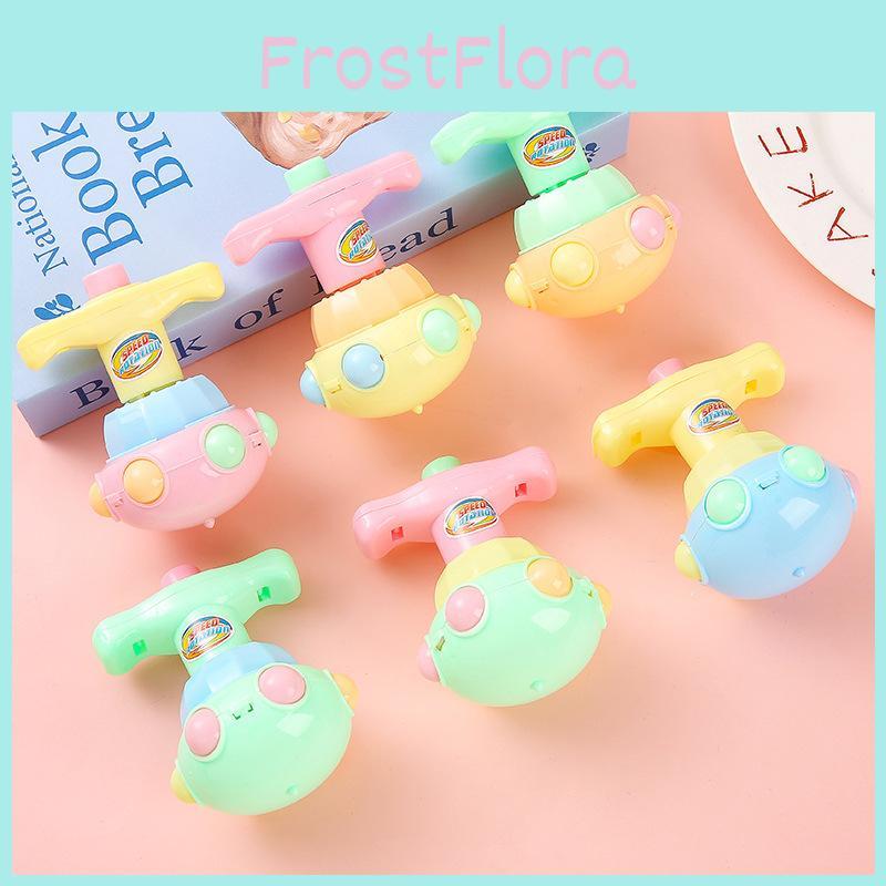 Candy Colored Press Type Rotating Gyroscope With Lighting Function Children Toy For Kids And Students