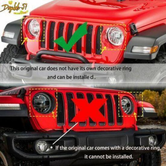 For Jeep Wrangler JL JT Gladiator 18-22 ABS Carbon Front Light Headlight Cover