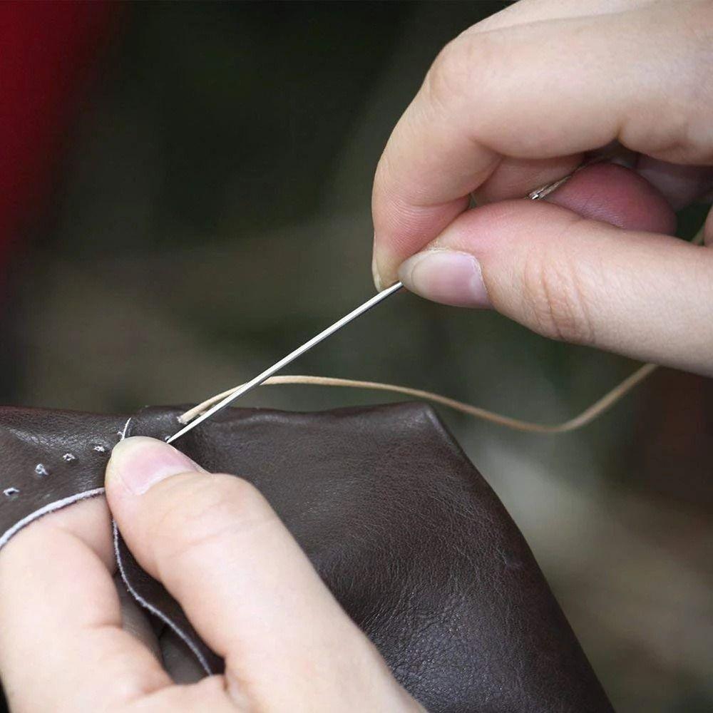 9 Pcs/set Nylon Thread Leather Sewing Kit Hand Quilting Needles  Leather Repair Sewing Tool