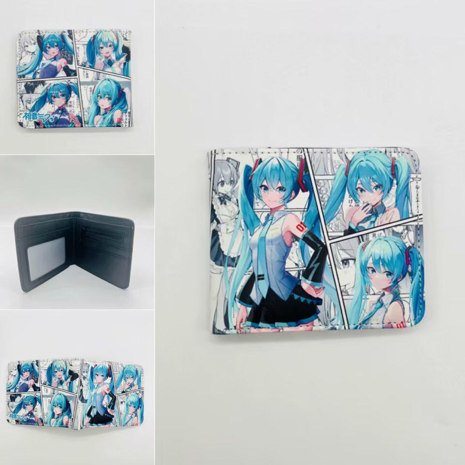 Hatsune Miku Anime Portemonnee & Kaarthouder - Heren & Dames Lederen Portemonnee met Geldclip.