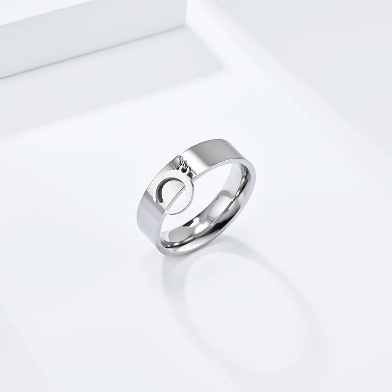 Inel de titan unisex Star Moon Butterfly Cross pentru bărbați și femei Bijuterii stivuite Inele personalizate pentru copii