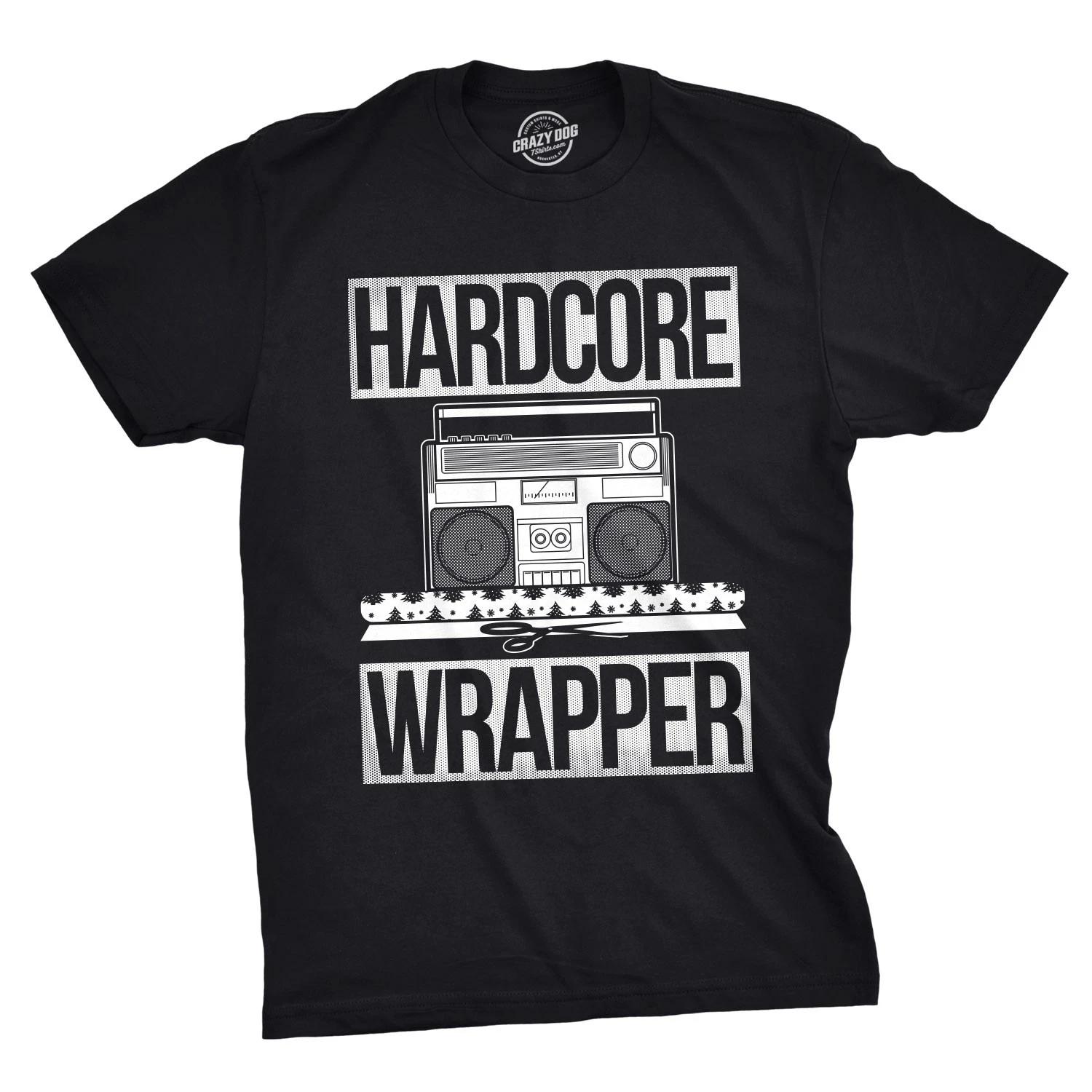 Mens Hardcore Wrapper T Shirt Funny Christmas Offensive Xmas Gifts XXL