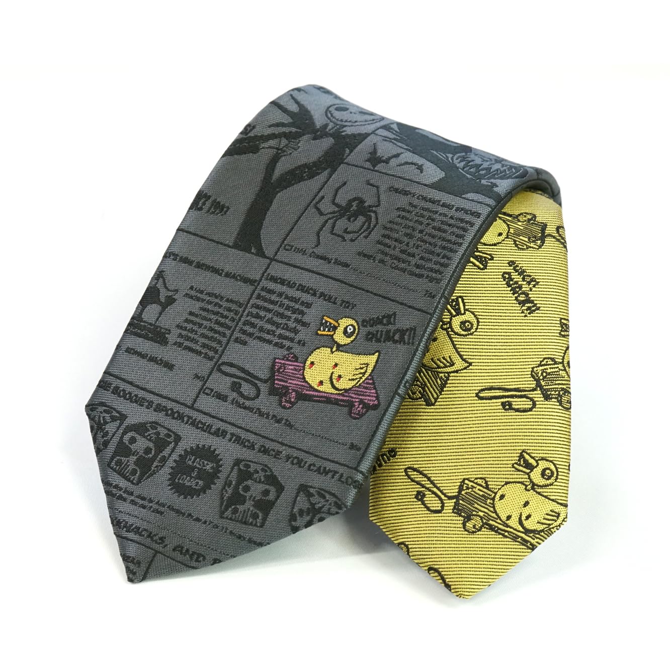 [Disney] Necktie (Nightmare Before Christmas Killer Duck Pattern) DNDW0941P Gray