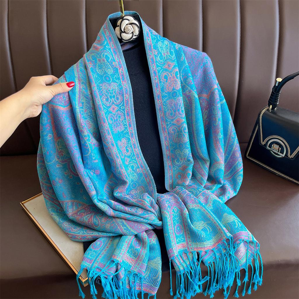 Luxury Jacquard Scarf Women Pasley Print New Wraps Pashmina Travel Poncho Warm Blanket Winter Bufanda Shawl Female Stoles