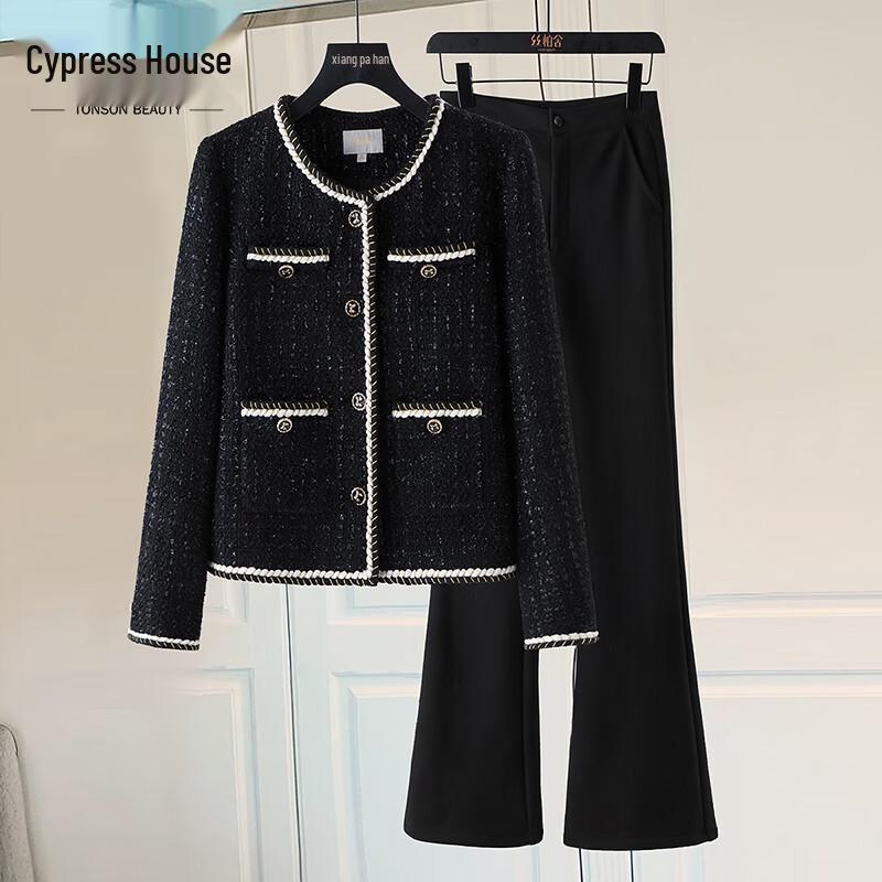 

Women s Elegant Color-block Round Neck Long Sleeve Jacket S