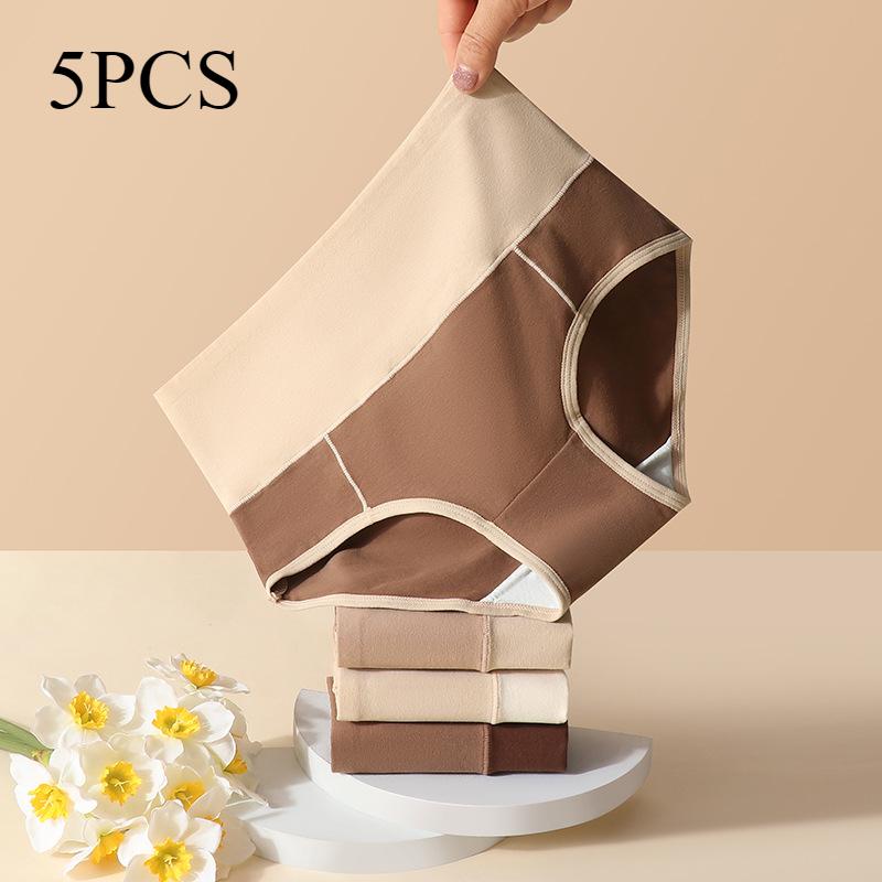 High Waisted Women's Underwear Hip Lifting Plus Size Pure Cotton Belly Cinching Seamless Triangle Panties