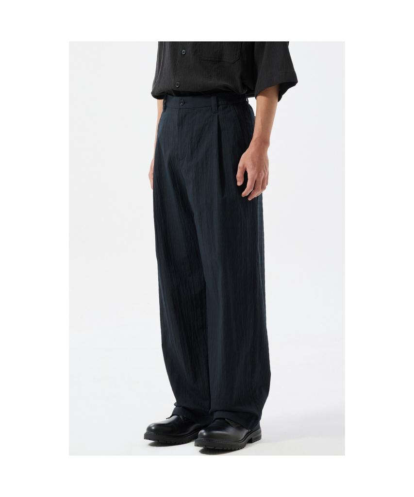 Keoseuuteommellou Black Relaxed Fit Check Setup Pants Cwpam25432Bkx