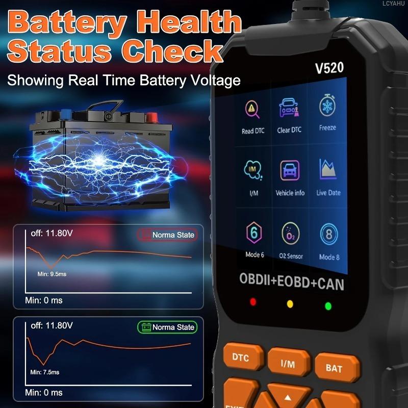 Scanner Diagnostico OBD2 V520 per Auto Lettore Codici Auto Strumento di Reset Spia Motore Dati in Tempo Reale Multilingua Strumento di Scansione Errori