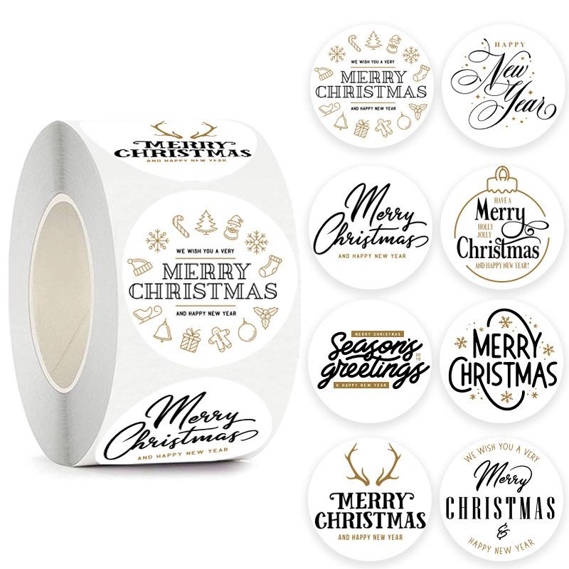 100-500Pcs High-Quality Merry High-Quality Christmas High-Quality Sticker High-Quality Christmas High-Quality Party High-Quality Decoration
