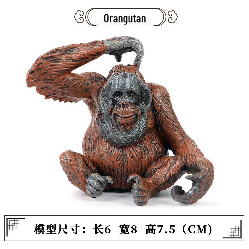Animal Simulation Plastic Gorilla, Monkey, and Orangutan Toy Set for Children s Learning