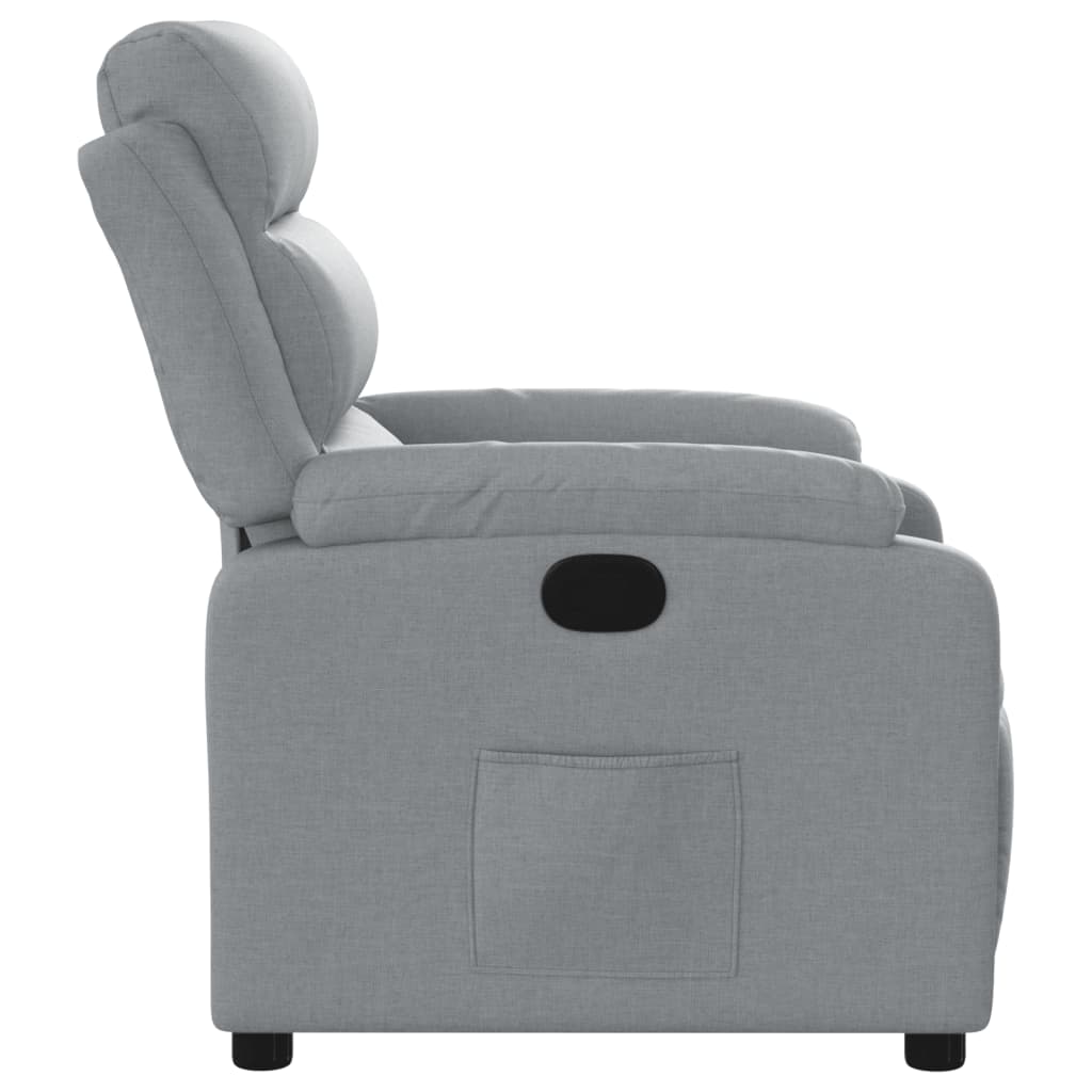 Relaxation Armchair Light Grey Fabric