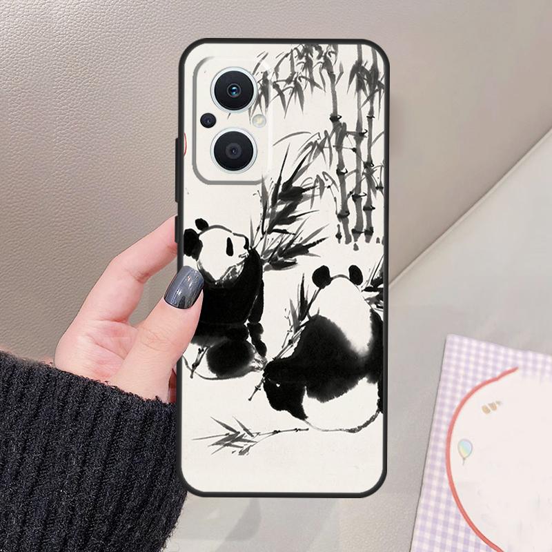 Chinese Bear Panda Funda For OPPO Reno 13 11 12 14 Pro 13F 14F 12F 11F 7 8 Lite OPPO Find X5 X6 X8 X9 Pro Case