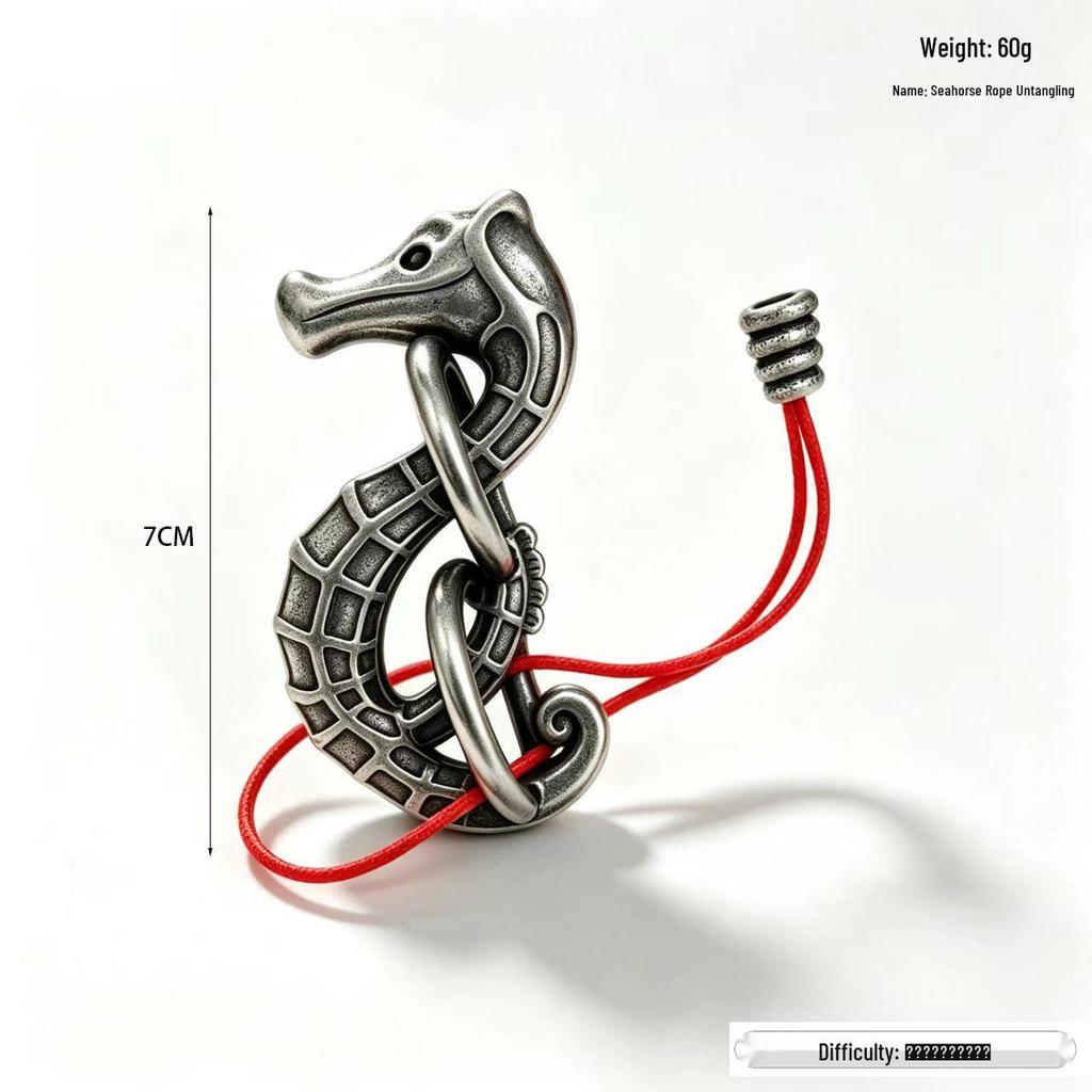 Zinc Alloy Kongming Puzzle Lock: Disentanglement Ring Educational Toy