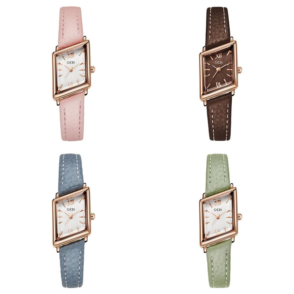 Retro Geordi Quartz Watch For Women With Water Resistance And Diamondshaped Dial
