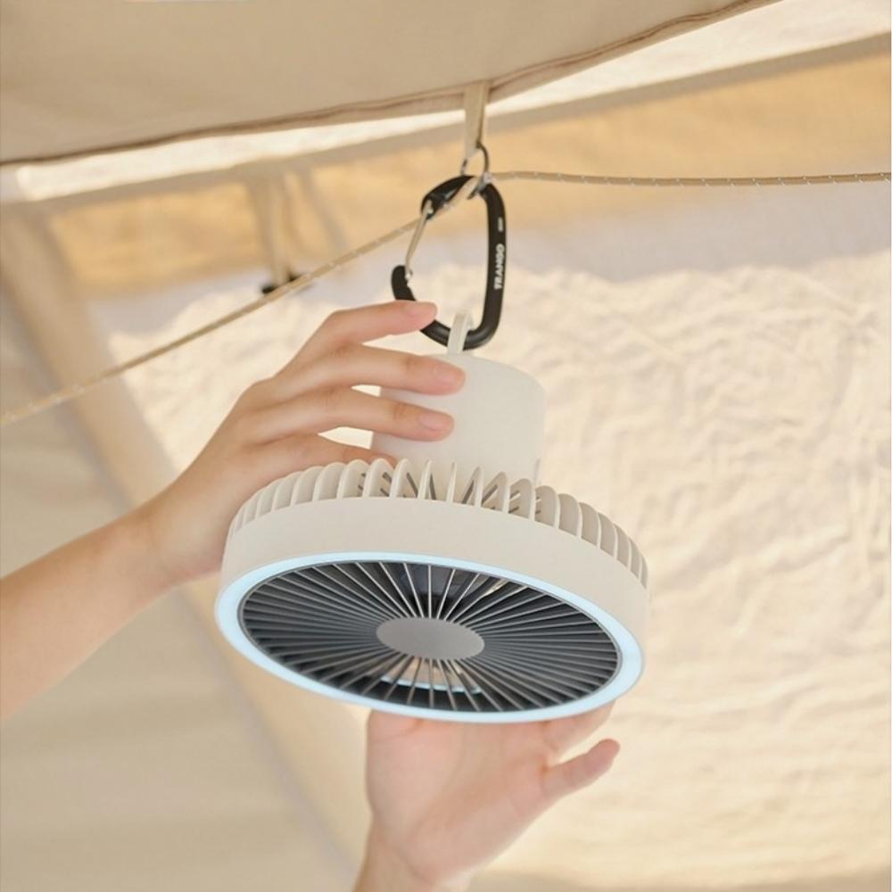 10000mAh Camping Fan Rechargeable Desktop Portable Circulator Wireless Ceiling Electric Fan with Power Bank LED Lighting