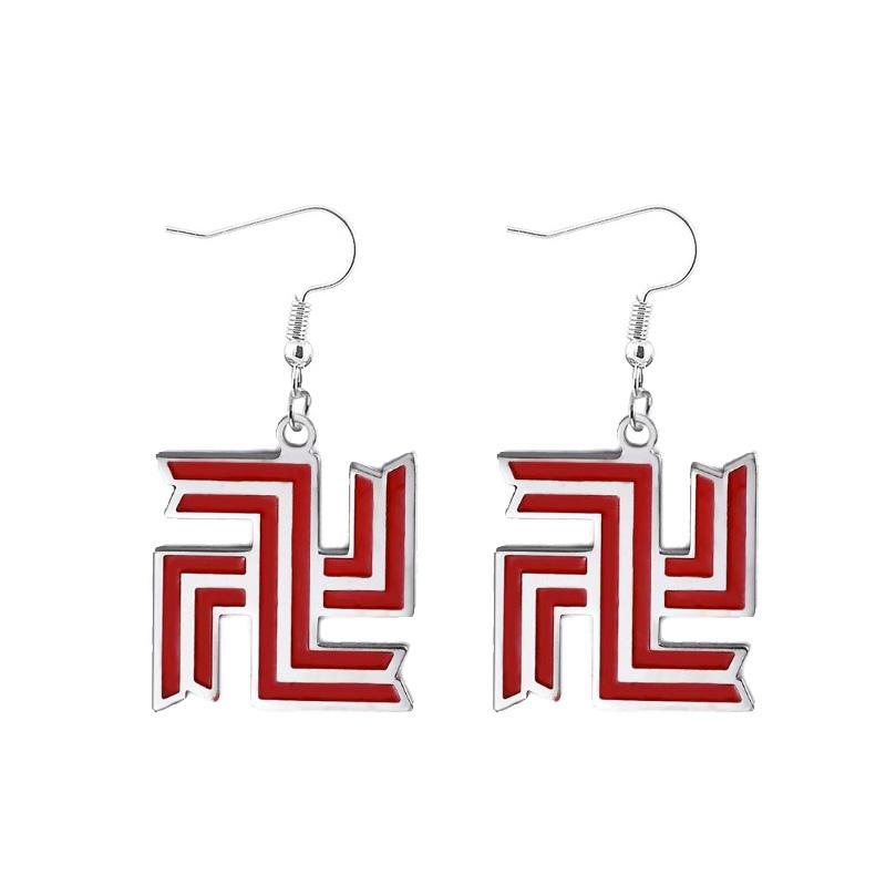 Anime Tokyo Revengers Chifuyu Matsuno Cosplay Örhängen Svart Silver Guld Färg Ringörhängen Öronklämmor För Kvinnor Män Smycken