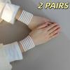 2 Pairs Shirt Sleeve Fixer Flexible Hand Sleeve Wrist Ornament Breathable for Men and Women Daily Accessories