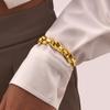 Fashion Cuban Stainless Steel Gold Coarse Bracelet Women'S Jewelry 961