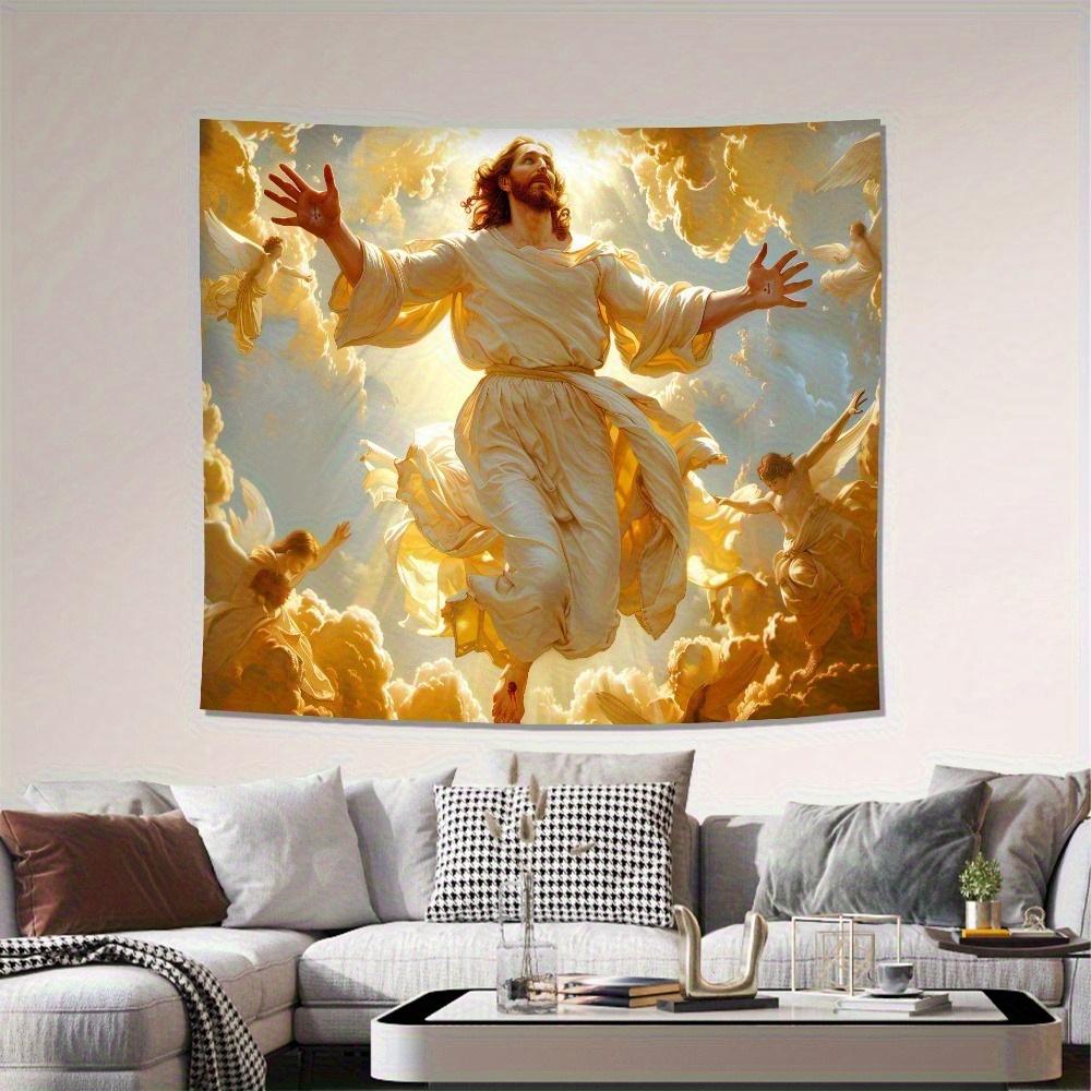Jesus Reaching Out To Dove Rustic Landscape Design Tapestry Room Decoration Home Decor Bedroom Wall Hanging Fabric
