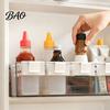 Refrigerator Organizer Basket Door Organizer, Partitioned Storage Hanging Basket, with Snap-On Fridge Caddy Telescopic Design, Rack for Sauces