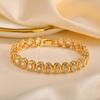 Handmade Paperclip Chain Women Bracelet Jewelry Cubic Zirconia Bangle  Female Lady Girl