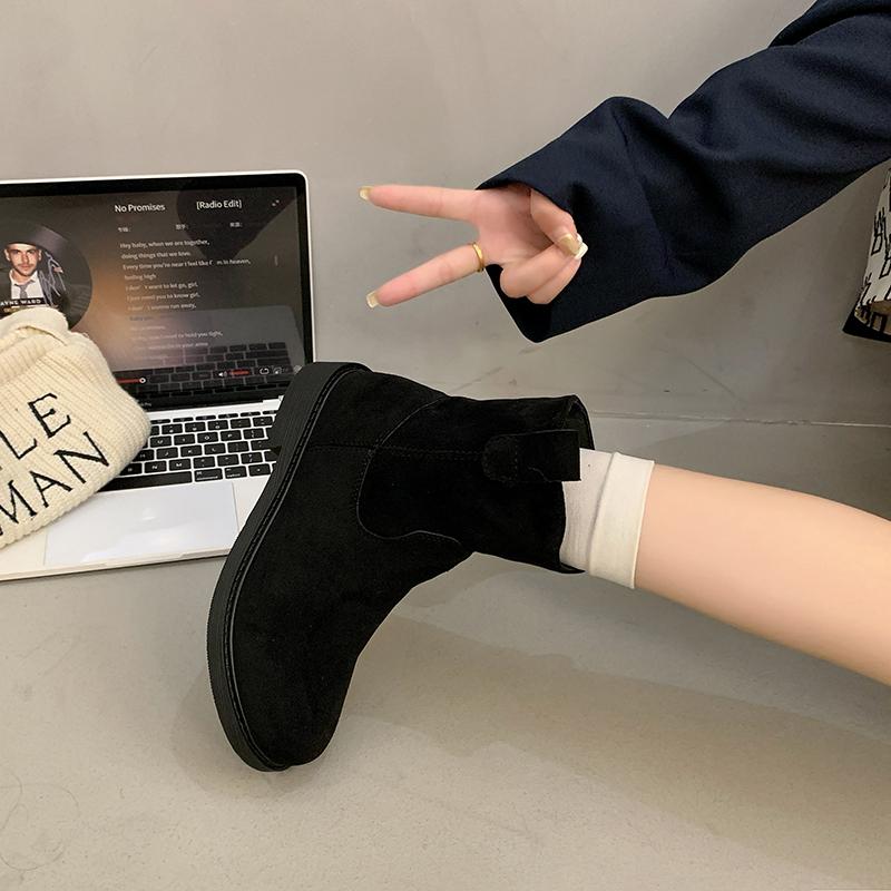 Fashion 2024 Winter New Style Retro Trendy Fashion Comfortable Thick Bottom Super Soft Velvet Sleeve Skinny Boots for Women