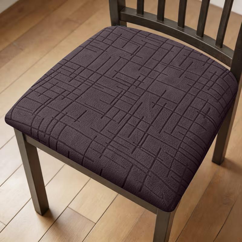1-6Pcs Universal Dining Chair Covers Removable Cushion Seat Protectors Four Season Home Use Non-Slip
