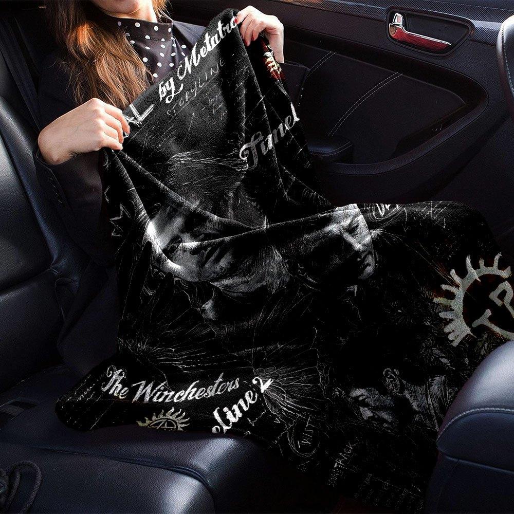 1 szt. Koc Supernatural 3 Miękki Ciepły Rzut do Domu, Biura, Podróży Całoroczny Przytulny Pościelowy Prezent, Biurowy Przytulny DodatekB