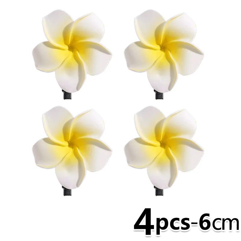 Plumeria Flower Hair Clips For Women Hairpins Girls Side Bangs Clips Flower Barrette Hawaiian Wedding Party Bag Hat Accessories