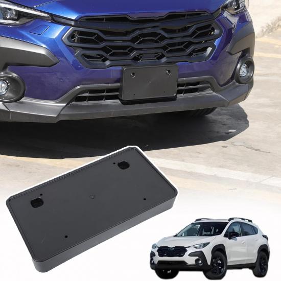 License Plate Frame Bracket Compatible with Subaru Crosstrek 2024 2025 (Not Suitable for Wilderness),ABS Tag Frame Holder Front Bumper License Plate чёрный