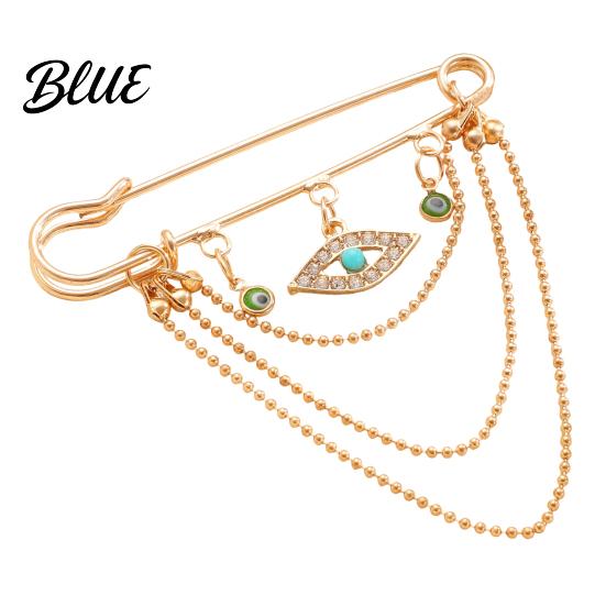 Electroplated Brooch Gold Safety Pin for Women Sweater Shawl Clips