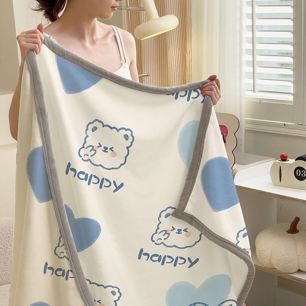 1Pcs New 120x200cm 150x200cm Thin Blanket Warm Cute Capybara Throw Blanket Flannel Soft Napping Blanket Bedroom Living Room