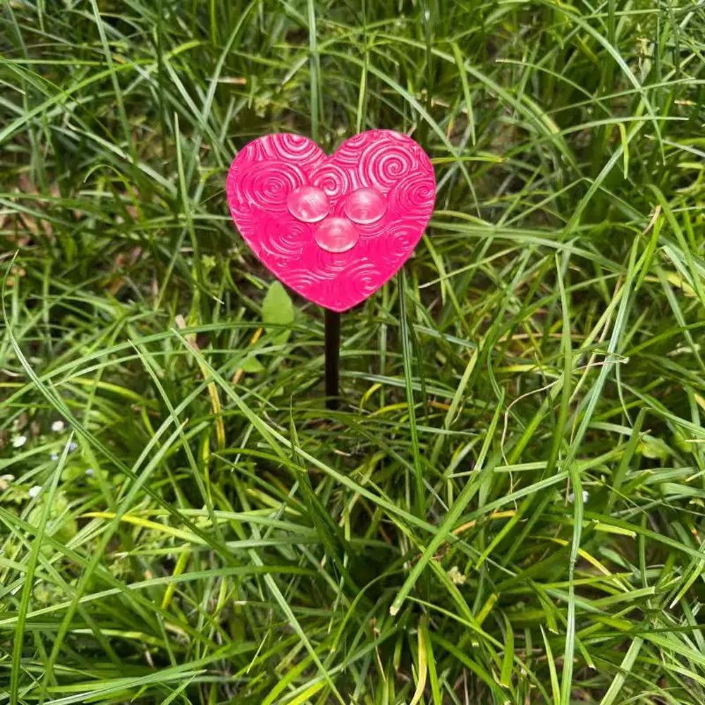 Rust-Resistant Bee Water Feeder Flower Shaped Bird Bath Stand Bee Watering Station Outdoor Garden розовый