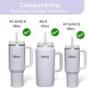 Set di 11 Pezzi di Accessori per Stanley Cup Tappo in Silicone Anti-Sversamento Copri Cannuccia Tappo Cannuccia Riutilizzabile 1 Spazzola per Pulizia 40oz 30oz