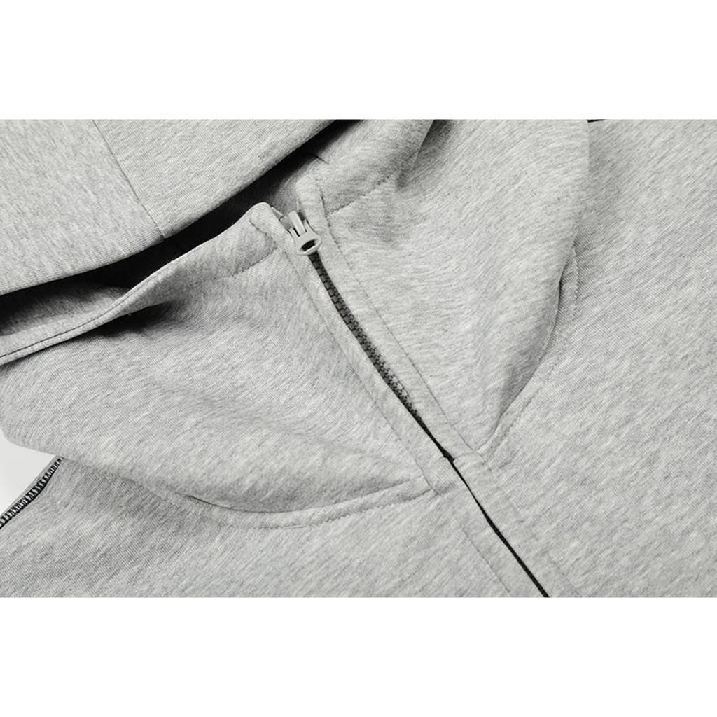 Men's American High Street Blockbuster Hooded Zip-up Cardigan Jacket Is A Textured Hooded Hoodie