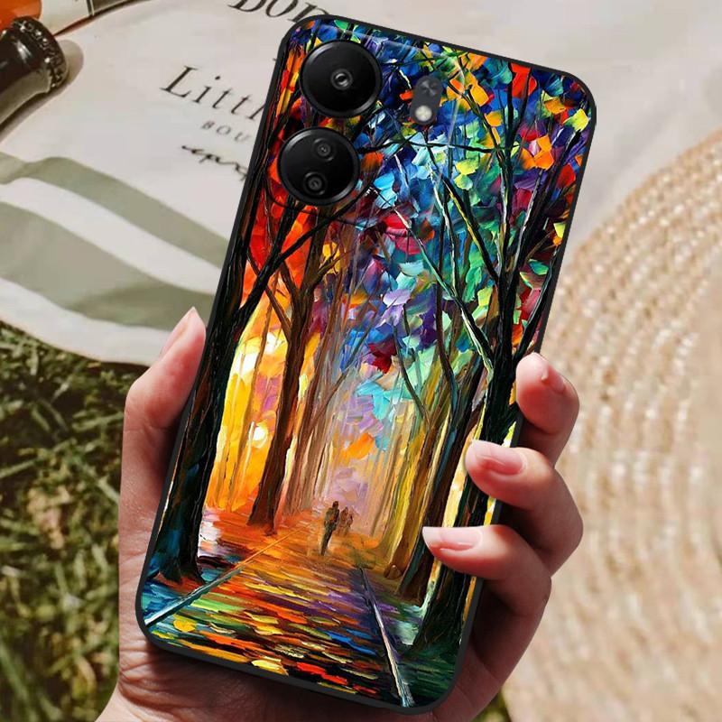 Für Xiaomi Poco C65 Hülle PocoC65 Luxus Bemaltes Telefon Silikon Rückseite Für Xiaomi Poco C65 Hüllen C 65 Schutzhülle Capas