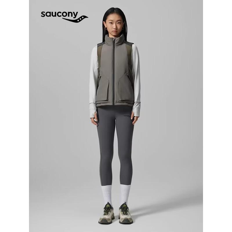 Saucony Women s Plaid Drawstring Down Vest L