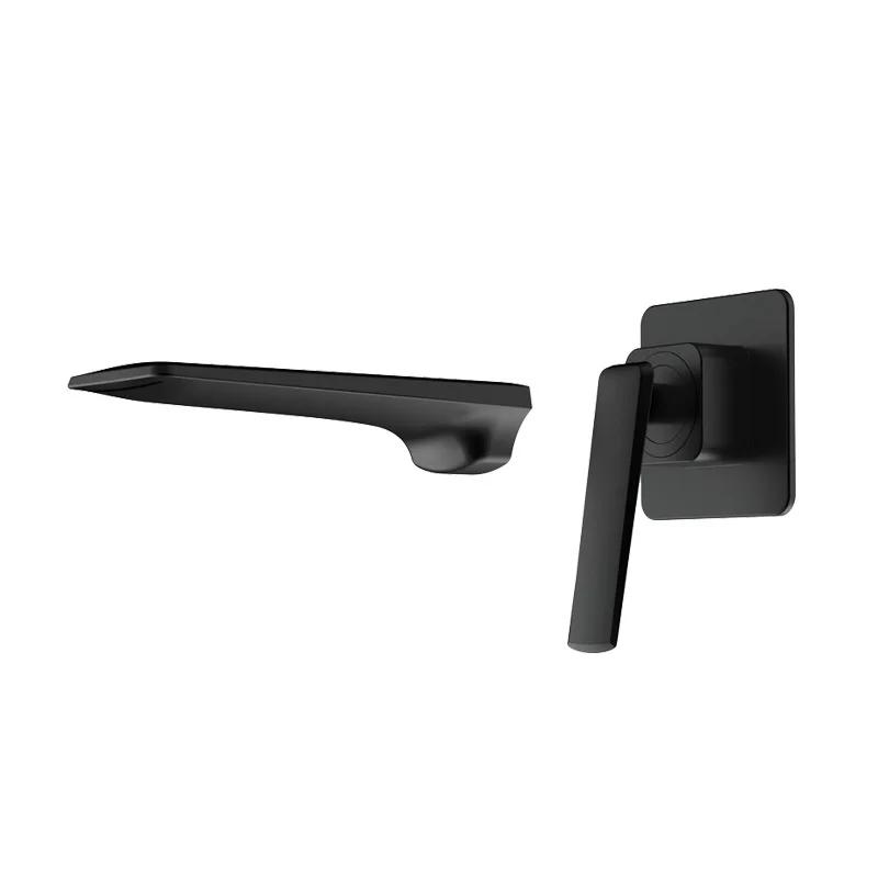 Solid Brass Bathroom Basin Faucet Wall Mounted Waterfall Spout Hot&Cold Water Mixer Tap Crane