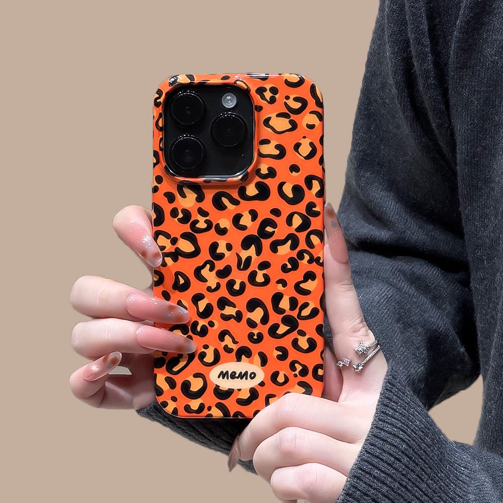 

Leopard Print Film Phone Case: Full Coverage for Apple 15/16/17 Promax Apple 16