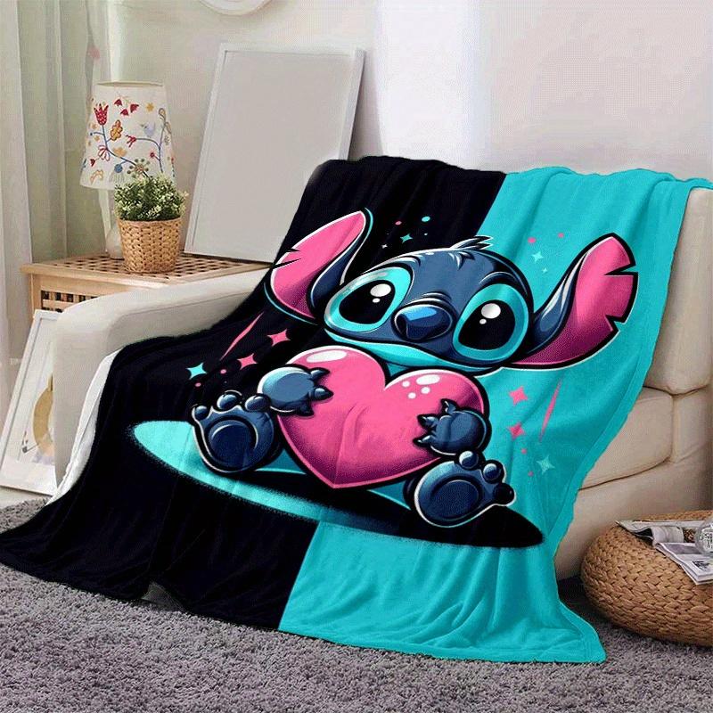 1pc Cute Stitch Printing Blanket - Soft, All-Season Throw for Living Room, Bedroom,Personalized Gift with Adorable Cartoon Design