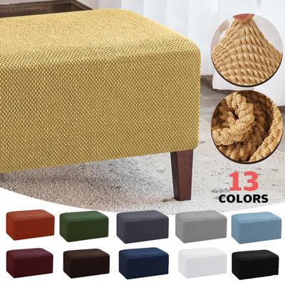 Simple Elastic All-inclusive Sofa Footstool Cover Thickened Chair Covers Ottoman Cover Solid Color Pedal Cover Slipcover