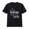 I Believe In The Power of Prayer T Shirt Vintage Washed Casual Homme Top For Everyday Wear Stylish Breathable Graphic Stretched