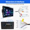 9Inch 2 DIN Car Stereo Radio Wirless Carplay Android Auto Car Stereo Bluetooth 64G GPS Navigation RDS WiFi USB FM DAB+CAM