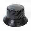 Unisex Reversible PU Leather Climbing Fishing Hat Sun Hat Fisherman Hat Bucket Hat