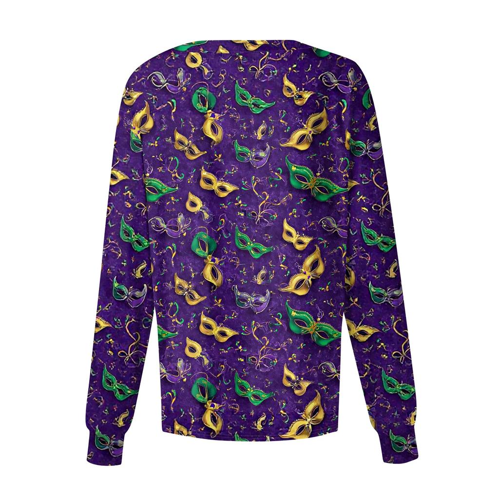 Women's Casual Long-sleeved Single-breasted Printed Protective Clothing Cardigan Top